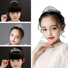 Home Party Favor Shiny Crystal Bridal Tiara girls birthday Crowns Party Pageant Silver Plated Crown Headband Wedding Tiaras Accessories LT015