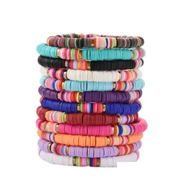 Fili di perline Bracciale Fili di gioielli Fatti a mano Colore all'ingrosso Soft Y Beach Braccialetti bohémien per le donne Drop Delivery 2021 Lulubab Dh9Hx