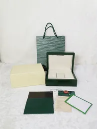 Top Luxury Watch Green Box Papers Gift Watches Boxes Leather bag Card 0.8KG For Rolex Watch Box