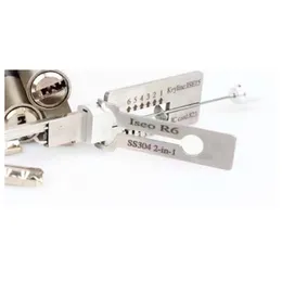 SS304 2-in-1 2 in 1 ISCO R6 CIVIL HOUSE LOCK OPENER OFENER LOCK PICK 세트 전용 오프닝 도구 잠금 장치 도구