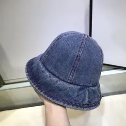 Cappello a secchiello in denim di cotone di design Cappelli a tesa larga Cappellini per il tempo libero da donna Abbigliamento da esterno Accessori moda