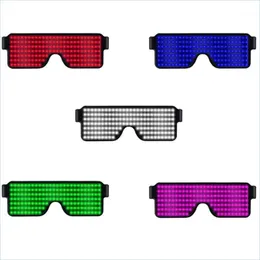 Party Decoration Party Decoration 1 PCS LED GLASSES LYGA UPP Flasherande solglasögon Eyewear Nightclub 8 Mönster TUE88 DROP HOMEINDUSTRY DHGEI