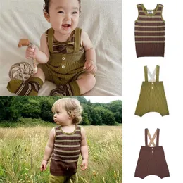 Overalls Baby Jungen Kleidung Mabli Marke Sommer geboren Mädchen Strampler Kleinkind Kinder Gestrickte Overall Baumwolle Infant Outfit Ropa De Bebe 220909