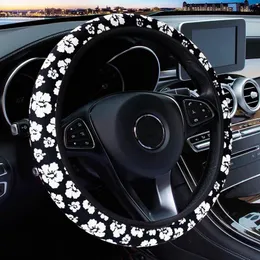 Steering Wheel Covers Car Interior Decoration Ecoration Knitted Cute Daisy Flower Cover Auto Accessories Without Inner Ring