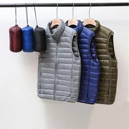 Mens Down Down Parkas Mens Vest Allseason Ultra Lightweight Packable Down Jacket Water 및 Windresistant 통기성 코트 조끼 남자 Jackets Waistcoat 220909