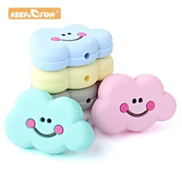 Baby Teethers Toys Keep Grow 10 pcs Cloud Silicone Beads Food Grade Teething Toy DIY Nursing Accessories and Gifts Teether BPA Free 220909
