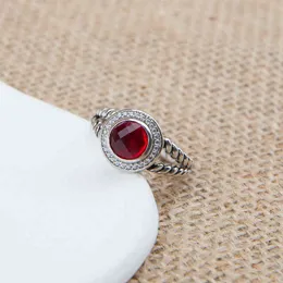 Projektant cyrkon Women Wedding Eleganckie skręcone wkładki pierścienie ametyst pierścionka męska moda diamentowa biżuteria fioletowa obręcz Wysokiej jakości akcesoria bankietowe TGZS