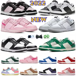 NOVO 2022 Sapatos casuais Triple Pink Panda Designer masculino feminino tênis baixo maçã verde sun club branco preto UNC verde vela cinza nevoeiro Syracuse masculino tênis esportivo