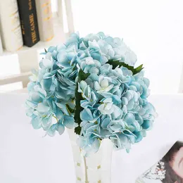 Faux Floral Greenery 5 pcsparty Artificial Flower Silk Hydrangea Simulation Flower Wedding Christmas Decoration for Home Party Hotel Supplies J220906