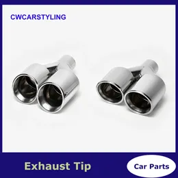 Motorcycle Exhaust System 1 Pair 304 Stainless Steel With M Logo Y Style Dual Pipe For M Performance Muffler Tips M2 M3 M4 M5 M6