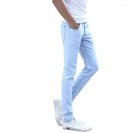 Мужские джинсы растягиваемые голубые мужчины 28 29 30 31 32 33 34 36 модные бизнес -брюки Слуша