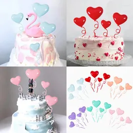 Party Supplies Other Event 4sts Love Balloon Birthday Cake Card Red Purple Topper för dekoration efterrätt härlig gåva