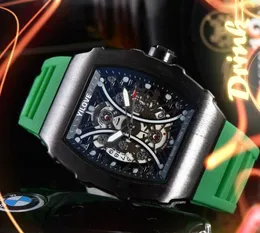 Trend Verbrechen Barrel Form Quarz Bewegung Watch 43mm M￤nner Business Casual Automatic Clock Gummi -Sch￤del M￤nner Geburtstagsgeschenk Beliebtes Armbanduhr Tisch