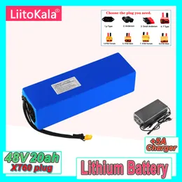 LiitoKala 48V 20ah 21700 5000mAh 13S4P ebike battery Pack 20A BMS Lithium Batteries For bike Electric Scooter
