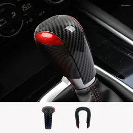 Interior Accessories For 2 3 6 CX-3 CX-9 CX-5 CX5 2022 4D Carbon Fiber Car Gear Shift Knob Head Cover Sticker Trim