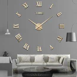 Zegary ścienne Specjalna oferta 3D Big Acryl Mirror Zegar ścienny DIY Kwarc Watch Still Life Clocks Nowoczesne domowe dekorację salonu naklejki 220909