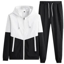 Men's Tracksuits Men's Sportswear Breathable Male Gym Clothes Men's Thin Hooded Casual Jacket Jogging Trousers Men 2 Pcs/Set Sports Sets M-6XL 220909