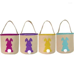 Dekoracja imprezy Work Easter Egg Baskets Worki na Canvas Nosząc cukierki TOTE Bag Creative Busket For Festival Home