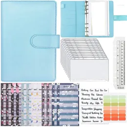 Confezione regalo Quaderno a fogli mobili a 6 fori PU A6 Binder Budget Planner Folder Sheets Covers