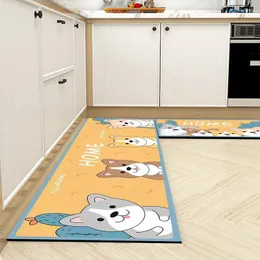 Tapetes longos tapetes de cozinha kawaii entrada capacho para banheiro quarto decoração dos desenhos animados corredor área tapetes anti-deslizamento alfombra