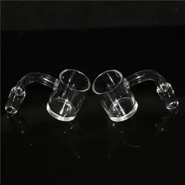 Platt topp 30mm XL Quartz Bangers Röker 4 mm tjock botten Domeless Quartz Banger Nail med 10mm 14mm 18mm Kvinnlig hane 45 90 grader för oljeriggar Vattenrör