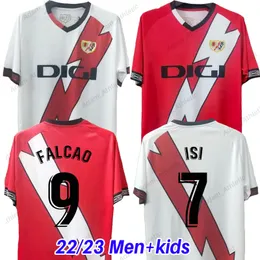 Camiseta Rayo Vallecano camisas de futebol 22 23 FALCAO ISI BEBE camisas de futebol UNAI LOPEZ ALVARO TREJO ANDRES SANTI NTEKA camisa de futebol masculina kit infantil