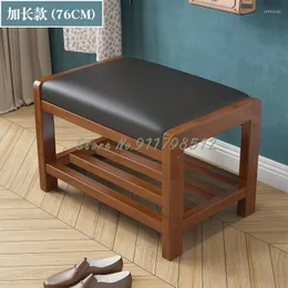Ubranie magazynowe nordyckie stałe drewniane buty zmieniające się stołek domowy do siedzenia szafka do drzwi długą mała miękka poduszka