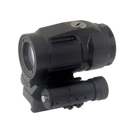 Juliet3 Tactical 3x Magnifier Scope 3x22 Hunting Rifle Optics Push-button Mount with Spacers