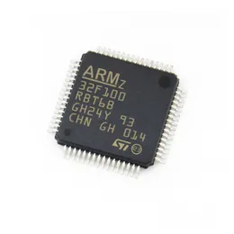 Nouveaux Circuits intégrés d'origine STM32F100RBT6B STM32F100RBT6BTR puce ic LQFP-64 microcontrôleur 24 MHz