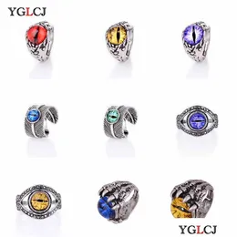 Bandringe Damen Beautif Herren Vintage Ancient Evil Eye Ring Mode Teufel Augapfel Halloween Party Requisiten Damen Colorf Schmuck Drop D Dh0Oe