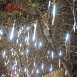 Dizeler 30cm 144 LED/ 50cm 240led Hafif Meteor Duş Düşen Yağmur Damlası Kar Sonbahar Noel Dize Işıkları Açık Ağaç 8Tubes/ Set