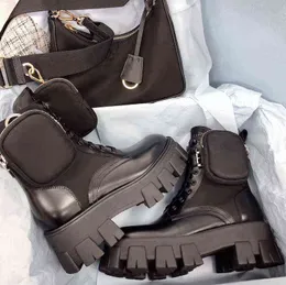 top Women Designers Rois Boots Ankle Martin Boots and Nylon Boot military inspired combat boots nylon bouch attached to the ankle with bags NO43
