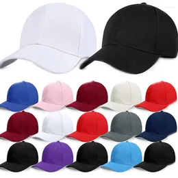 Berets 1 Pcs Unisex Cap Casual Plain Acrylic Baseball Adjustable Snapback Hats For Women Men Hip Hop