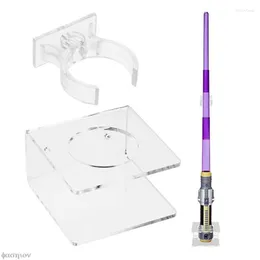 Hooks Wall-Mounted Sword Stand Practical Bracket Laser Display Holder Sturdy Acrylic Lightsaber Hanging Rack House 2022 Decor