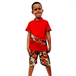 Abbigliamento etnico Bambini Estate Vestiti africani per ragazzo 2022 Stampa Top Pantaloni Suit Bambini Bazin Richen Dashiki Robe Abiti Donna Uomo1