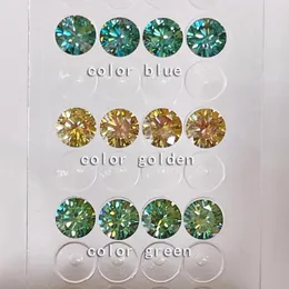 Boncuklar subreli toptan d renk vvs moissanite taş mavi yeşil sarı değerli taşlar laboratuvar büyümüş elmaslar gevşek
