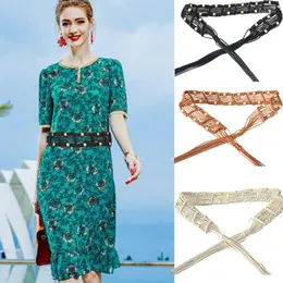 Belts Luxury Desinger 2022 Fashion Ladies Retro Hand-woven Wax Rope Stripe Style Waist Seal Rice Beads Decorative Belt BG-1591