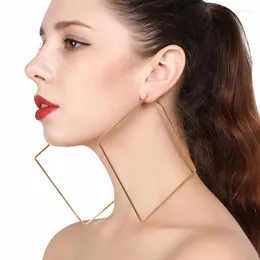 Hoopörhängen enkel överdrivna aros stora romb för kvinnor ihåliga geometriska pendientes brincos mode smycken xr1163