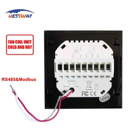 LED 24VAC 히트 냉방 온도 온도 조절 장치 RS485/MODBUS 용 팬 코일 장치 NC NO