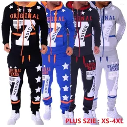 Erkek Trailtsits Zogaa Erkekler Sweat Suit Moda Uzun Kollu Kapüşonlu Spor Giyim 2 PCS Sweatshirt ve Sport Sıradan Pantolon Set Trailsuit