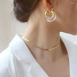 Brincos de Dangle 2022 Drop resina transparente de tendência para mulheres Boho Jóias vintage Declaração de jóias incomum Big Type