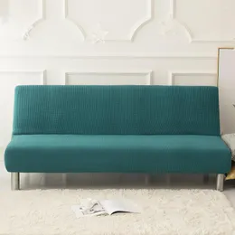 Coprisedie Divano senza braccioli elasticizzato universale verde blu per soggiorno, arredamento per la casa, fodera per letto elastica antiscivolo