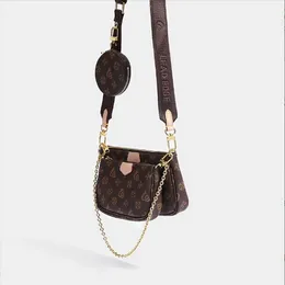 Designer bags Tpo Quality handbags purses shoulder bags Women favorite mini pochette 3ps accessories cross body bag vintag leather multi color straps wall