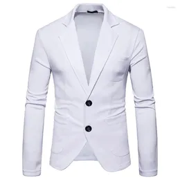 Men's Suits Men's Men's Blazer Suit Casual Single-Row 2 Buttons Slim Jackets USA/EU Size Solid Color Long Sleeve Coat For