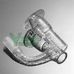 Etched Terp Slurper Solda completa Borda chanfrada Câmara grande 10 mm 14 mm Banger de quartzo com padrões de gravação de flor da vida Big Belly Dab Nail for Rigs YAREONE Wholesale