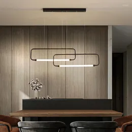 Pendellampor moderna LED -lampor för matsalskök upphängning armaturen colgante avize luster nordisk hängande lampa