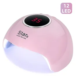 Secadores de uñas Star 6 Lámpara de uñas UV de secador para manicura gel de secado en seco esmalte de hielo 12 sensor de auto led 30s 60s 90s Art Tools 220909