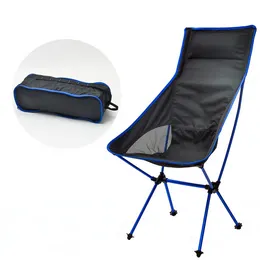 Outdoor Camping Chairs Folding Moon Chair Portable Extended Hiking Seat Beach Fishing Chair Ultralight Garden Picnic Furniture