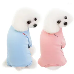 Dog Apparel Pet Clothes Letter Printed Jumpsuit Puppy Pajamas Clothing For Cat Rompers Teddy Bodysuits Chihuahua Apparels