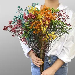 装飾的な花40-45cm天然クリスタルグラス永遠の命は家の結婚式の装飾のための永遠の乾燥した恋人の花のアレンジメント